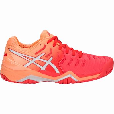 Női Asics Gel-Resolution 7 Teniszcipő AS0157289 Piros/Titán